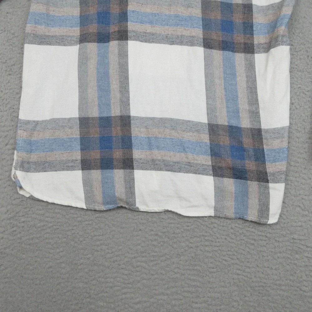 Levis Outdoor Shirt‎ Mens XL White Plaid Button Up Gorpcore Outdoor Workwear